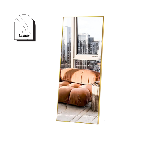 Full-Length Mirror 56"x20", Gold Aluminum Alloy Frame