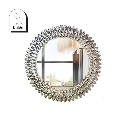 Kelly Miller 28-Inch Round Jeweled Mirror