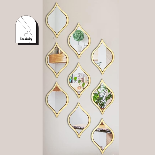 Tanlade 9-Piece Teardrop Mirror Wall Decor