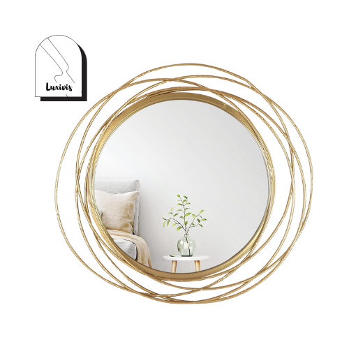 Mirrorize 27.5" Round Gold Mirror